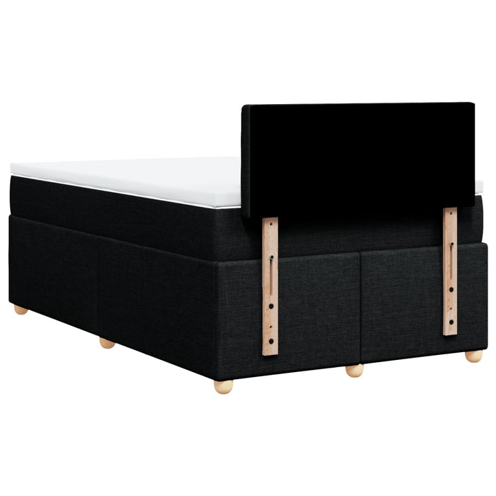 Pat box spring cu saltea, negru, 120x200 cm, textil - WALTI WALTI