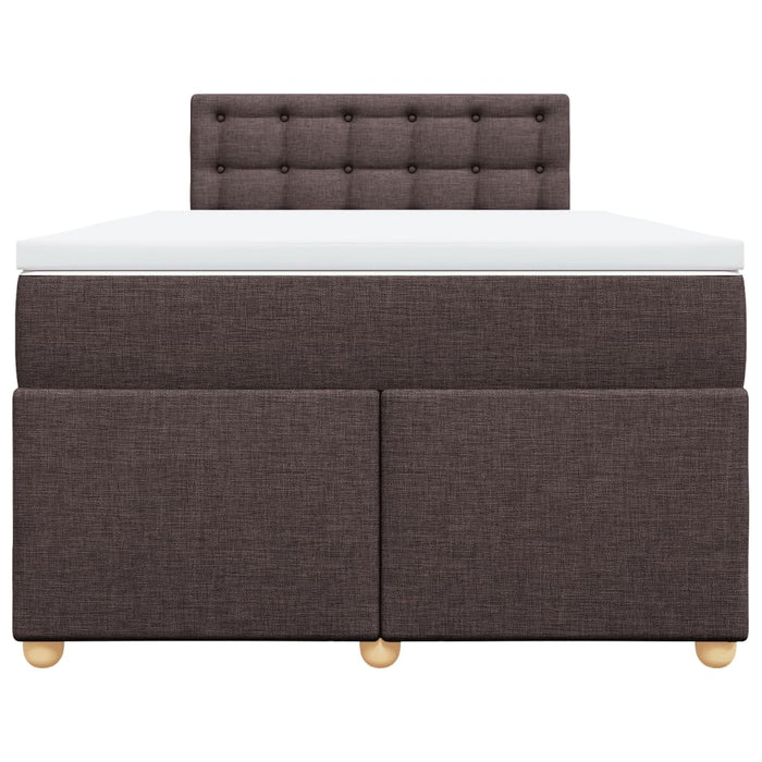 Pat box spring cu saltea, maro închis, 120x200 cm, textil - WALTI WALTI