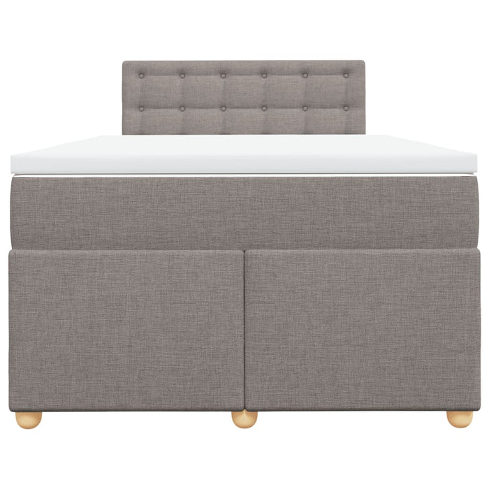 Pat box spring cu saltea, gri taupe, 120x200 cm, textil - WALTI WALTI