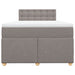 Pat box spring cu saltea, gri taupe, 120x200 cm, textil - WALTI WALTI