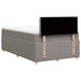 Pat box spring cu saltea, gri taupe, 120x200 cm, textil - WALTI WALTI