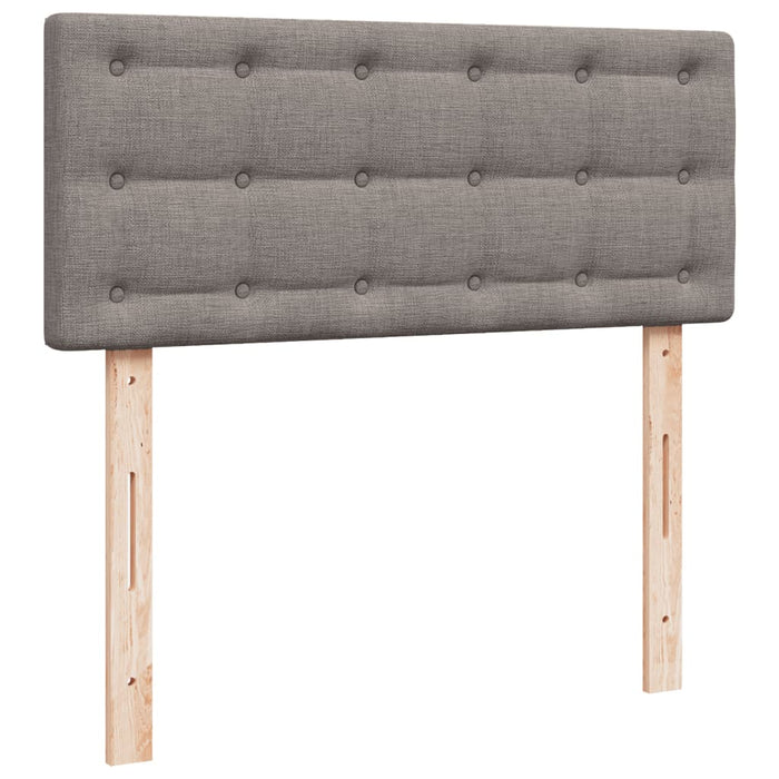 Pat box spring cu saltea, gri taupe, 120x200 cm, textil - WALTI WALTI