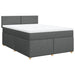 Pat box spring cu saltea, gri închis, 140x190 cm, textil - WALTI WALTI