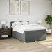 Pat box spring cu saltea, gri închis, 140x190 cm, textil - WALTI WALTI