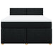 Pat box spring cu saltea, negru, 140x190 cm, textil - WALTI WALTI
