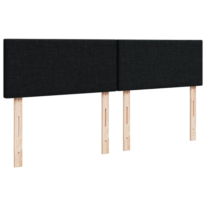 Pat box spring cu saltea, negru, 140x190 cm, textil - WALTI WALTI