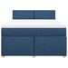 Pat box spring cu saltea, albastru, 140x200 cm, textil - WALTI WALTI