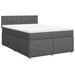 Pat box spring cu saltea, gri închis, 140x190 cm, textil - WALTI WALTI