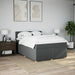 Pat box spring cu saltea, gri închis, 140x190 cm, textil - WALTI WALTI
