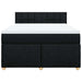 Pat box spring cu saltea, negru, 140x190 cm, textil - WALTI WALTI