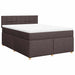 Pat box spring cu saltea, maro închis, 140x200 cm, textil - WALTI WALTI