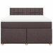 Pat box spring cu saltea, maro închis, 140x200 cm, textil - WALTI WALTI
