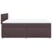 Pat box spring cu saltea, maro închis, 140x200 cm, textil - WALTI WALTI