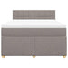 Pat box spring cu saltea, gri taupe, 140x200 cm, textil - WALTI WALTI