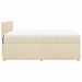 Pat box spring cu saltea, crem, 140x200 cm, textil - WALTI WALTI