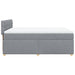 Pat box spring cu saltea, gri deschis, 140x190 cm, textil - WALTI WALTI