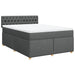 Pat box spring cu saltea, gri închis, 140x190 cm, textil - WALTI WALTI