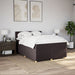 Pat box spring cu saltea, maro închis, 140x200 cm, textil - WALTI WALTI