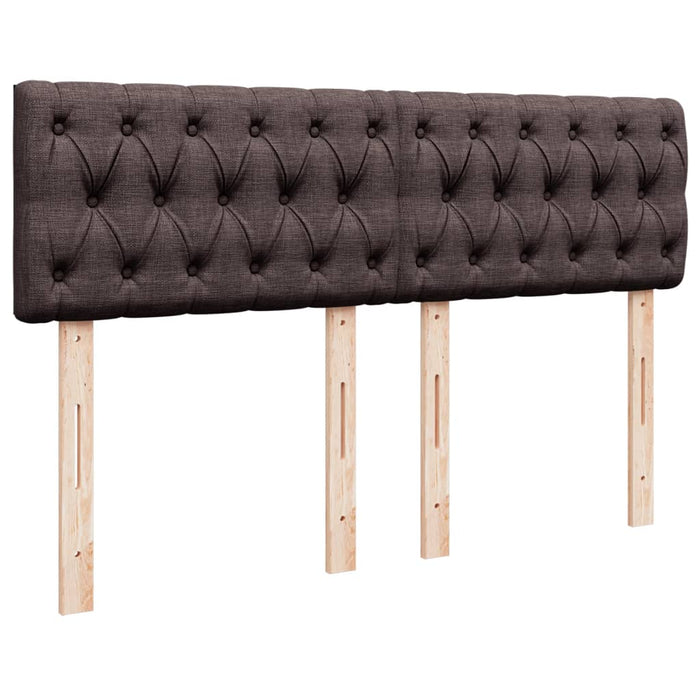 Pat box spring cu saltea, maro închis, 140x200 cm, textil - WALTI WALTI