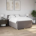 Pat box spring cu saltea, gri taupe, 140x200 cm, textil - WALTI WALTI