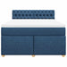 Pat box spring cu saltea, albastru, 140x200 cm, textil - WALTI WALTI
