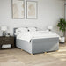Pat box spring cu saltea, gri deschis, 140x190 cm, textil - WALTI WALTI