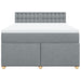 Pat box spring cu saltea, gri deschis, 140x190 cm, textil - WALTI WALTI