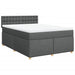 Pat box spring cu saltea, gri închis, 140x190 cm, textil - WALTI WALTI