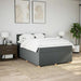 Pat box spring cu saltea, gri închis, 140x190 cm, textil - WALTI WALTI