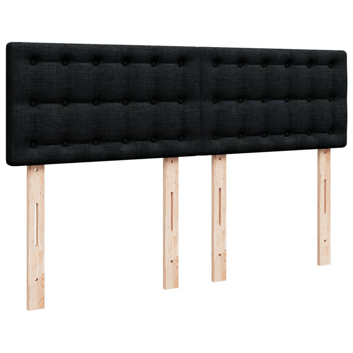 Pat box spring cu saltea, negru, 140x190 cm, textil - WALTI WALTI