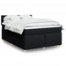 Pat box spring cu saltea, negru, 140x190 cm, textil - WALTI WALTI