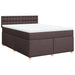 Pat box spring cu saltea, maro închis, 140x200 cm, textil - WALTI WALTI