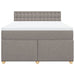 Pat box spring cu saltea, gri taupe, 140x200 cm, textil - WALTI WALTI
