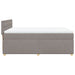 Pat box spring cu saltea, gri taupe, 140x200 cm, textil - WALTI WALTI