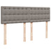 Pat box spring cu saltea, gri taupe, 140x200 cm, textil - WALTI WALTI