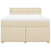Pat box spring cu saltea, crem, 140x200 cm, textil - WALTI WALTI