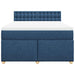Pat box spring cu saltea, albastru, 140x200 cm, textil - WALTI WALTI