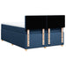 Pat box spring cu saltea, albastru, 140x200 cm, textil - WALTI WALTI