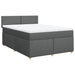 Pat box spring cu saltea, gri închis, 140x200 cm, textil - WALTI WALTI