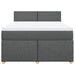 Pat box spring cu saltea, gri închis, 140x200 cm, textil - WALTI WALTI