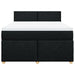 Pat box spring cu saltea, negru, 140x200 cm, textil - WALTI WALTI