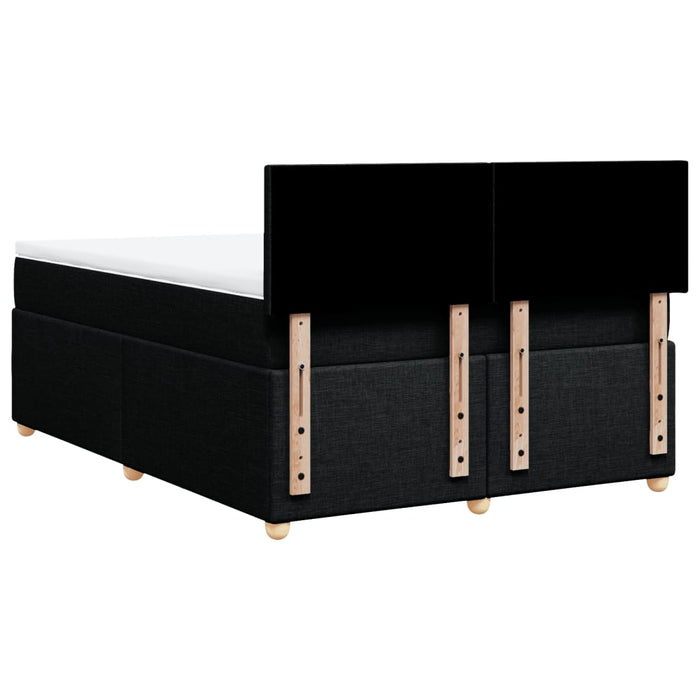 Pat box spring cu saltea, negru, 140x200 cm, textil - WALTI WALTI