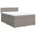 Pat continental cu saltea gri taupe 140x200 cm material textil - WALTI WALTI