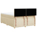 Pat continental cu saltea, crem, 140x200 cm, material textil - WALTI WALTI