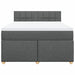 Pat box spring cu saltea, gri închis, 140x200 cm, textil - WALTI WALTI