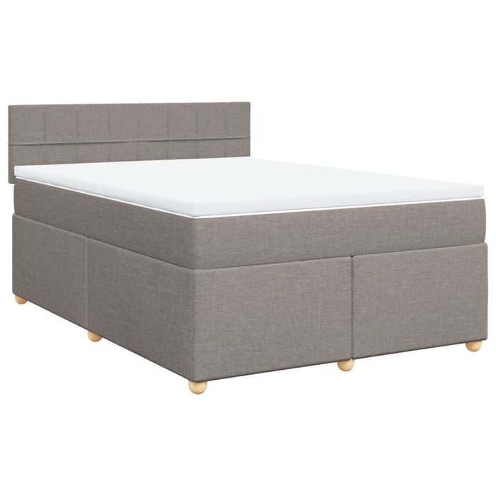 Pat continental cu saltea gri taupe 140x200 cm material textil - WALTI WALTI