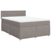 Pat continental cu saltea gri taupe 140x200 cm material textil - WALTI WALTI