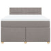 Pat continental cu saltea gri taupe 140x200 cm material textil - WALTI WALTI