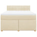 Pat continental cu saltea, crem, 140x200 cm, material textil - WALTI WALTI
