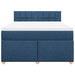 Pat continental cu saltea, albastru, 140x200cm, material textil - WALTI WALTI